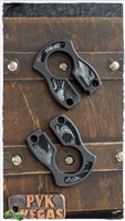John Gray 1/4" Keyper Aluminum Inlayed Black & Gray Colored Stingray