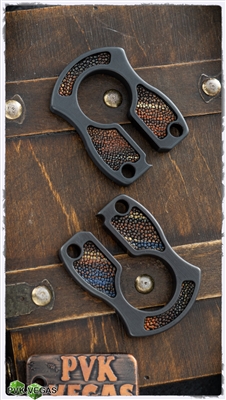 John Gray 1/4" Keyper Aluminum Inlayed Dark Multi-Colored Stingray