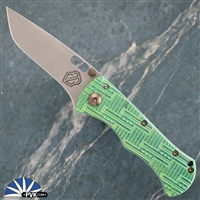 John Gray Rostrum, Tanto, Circuit Pattern Ti, Green Bark Finish, Bronze HW