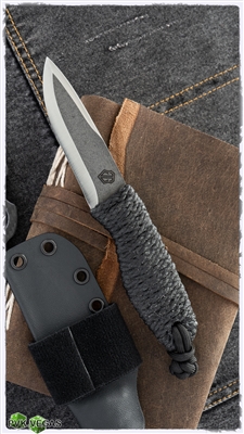 John Gray Belt Knife Single Edge W/ Swedge A2 Blade Cord Wrapped Handle