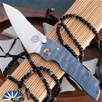 John Gray Prototype THUCK Satin Blade, Blue & Bronze Textured Titanium Handles, Bronze HW