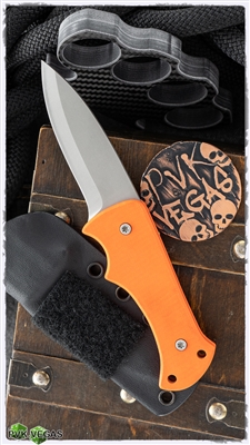 John Gray Tracker Dan Bloodshark Fixed Blade, Orange G10, Nitro-V Blade