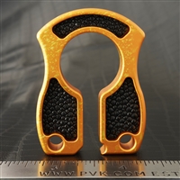 John Gray 1/2" Keyper Aluminum Splash Anodized Orange Splatter Pattern with Black Stingray Inlays