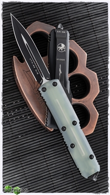 Microtech UTX-85 D/E 232-1GTJGS Black Standard G10 Jade Green Top