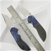 Jeff Vandermeulen Custom Hitchhiker #10 Damasteel Blade, Black Timascus Bolsters, Zirconium Scales and Backspacer