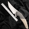 Jeff VanderMeulen Custom Instigator #13 Satin S30V Zirconium W/Ivory Paper Micarta