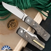 Jack Wolf Knives Gunslinger Jack Hand Satin Blade, Fat Carbon Dark Matter Gold