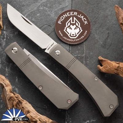 Jack Wolf Knives Pioneer Jack Slip-Joint Hand Satin Smooth Ti