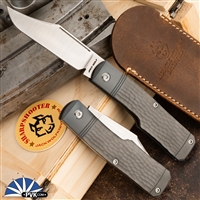 Jack Wolf Knives Sharpshooter Jack Satin Blade, Jigged Ti Handle