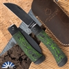 Jack Wolf Knives Venom Jack DLC Blackwash Blade, Camo Carbon Toxic Green