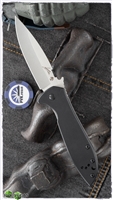 Kershaw Emerson CQC-4KXL D2 Frame Lock Knife, Black G10, 3.87" Stonewashed