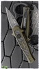 Kershaw Launch 12CA Mini Stiletto Auto, Olive Green Aluminum W/Carbon Fiber, Black Washed CPM-154