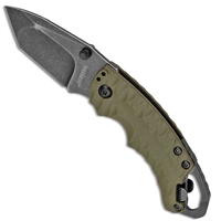 Kershaw 8750TOLBW Shuffle II Multi-Function Folding Knife 2.25" BlackWashed Tanto Blade, GFN Handles