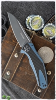 Kershaw Natrix Sub-Frame Lock Flipper, Blue G-10/Carbon Fiber 7007CF