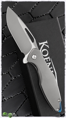 Koenig Knives Arius, Two-Tone M390 Steel Blade, Titanium Scales
