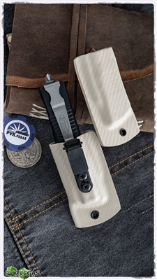 Microtech Blonde Carbon Fiber IWB Sheath For Combat Troodon Blonde Carbon Fiber