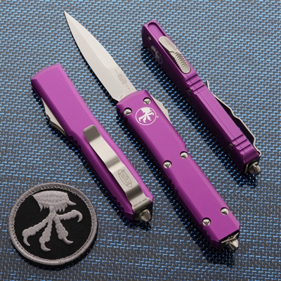 Microtech Ultratech Bayonet 120-10VI Stonewash Blade Violet Handle