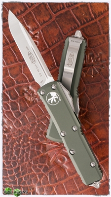 Microtech UTX-85 D/A OTF 231-4OD Green Handle Satin Finish Blade