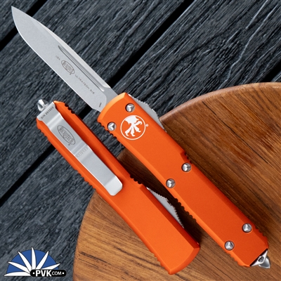 Microtech Ultratech S/E 121-10OR Stonewash Blade Orange Handle