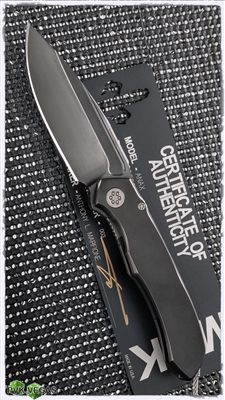 Marfione Custom Anax Folder DLC Titanium Handle Hand Rubbed Satin DLC Blade SN003