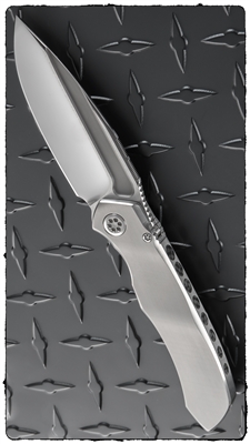 Marfione Custom Anax Titanium Carbon Fiber Inlays High Polish Blade
