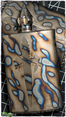 Marfione Custom Flamed Titanium Flask w/Tritium Spike Cap