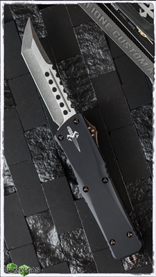Marfione Custom Combat Troodon HellHound Stonewash Blade Copper Ringed Hardware SN003 08/2017