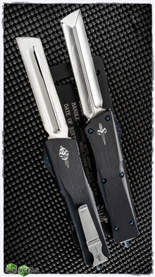 Marfione Custom Combat Troodon Hardedge Mirror Polish Blade w/Blue Ringed Hardware
