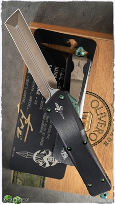 Marfione Custom Combat Troodon Hardedge TT Bronzed AP Blade w/Green Hardware