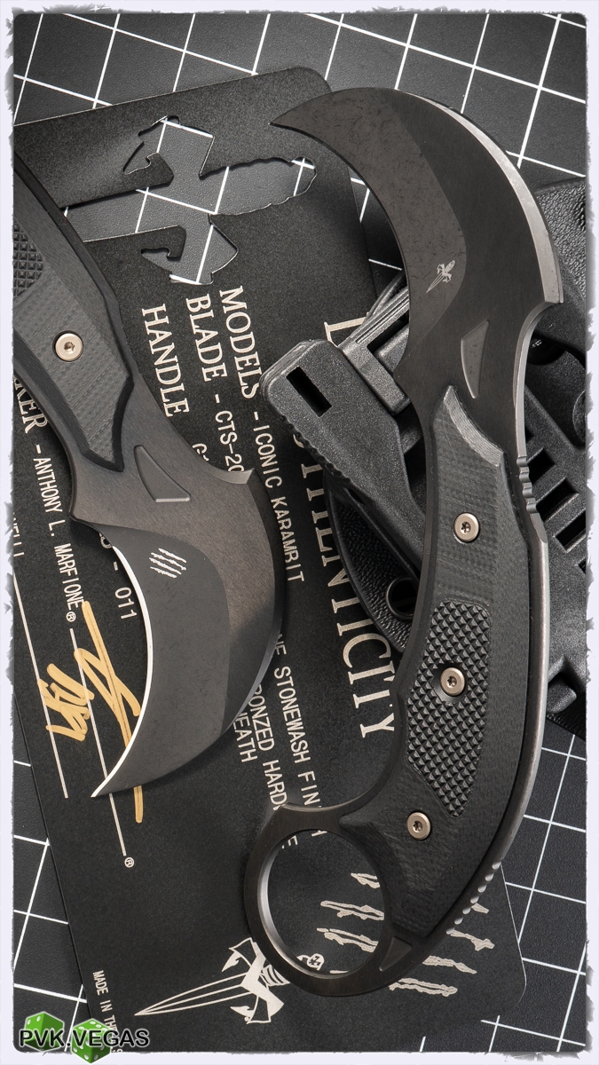 【売値】Marfione Custom Knives Iconic Karambit DLC Two-Tones Stonewash Finish G10 Composite w/Bronzed カランビット その他