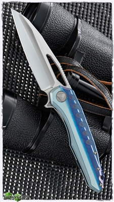 Marfione Custom Sigil MK6 MIrror Blade Color Anodized Handle MokuTi Plate SN003