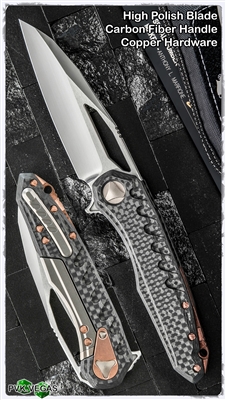 Marfione Custom Sigil - Carbon Fiber Handle - Copper Hardware - High Polish Blade