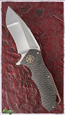 Marfione Custom StarLord Satin Finish Compound Grind Blade 3D Carbon Fiber Chassis Copper Backstrap