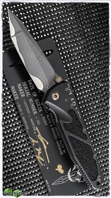 Marfione Custom SOCOM Elite M/A Tanto Chad Nichols Stellite Core Damascus Stingray Inlays & Bronzed HW SN003