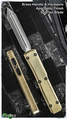Marfione Custom Ultratech Brass Handle AP Spartan Blade