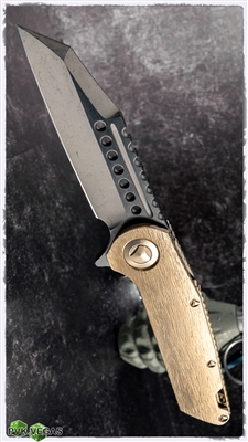 Marfione Custom Warhound Folder DLC Blade Bronze Bark Finish Handle & Hardware SN003