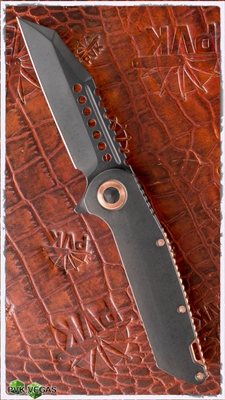 Marfione Warhound Folder DLC AP Blade & Handle w/ Copper Accents