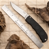 Maniago Hidden Scale Release Auto Stonewash Blade Black Handle