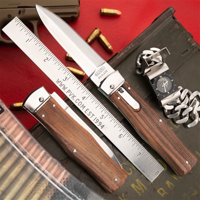 Mikov Predator 241 Leverlock Auto Dagger Wood