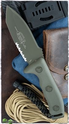 Microtech Currahee Fixed Blade 103-2GR OD Handle OD Serrated Blade