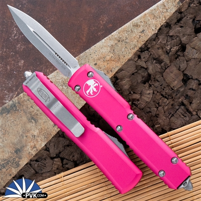 Microtech Ultratech 122-10APPK Apocalyptic Blade Pink Handle