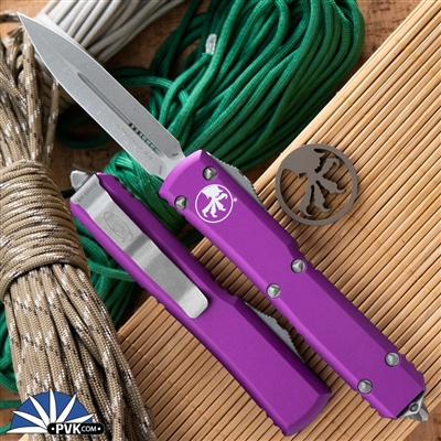 Microtech Ultratech 122-10APVI Apocalyptic Blade Violet Handle