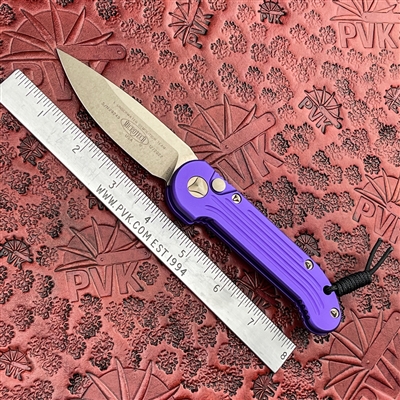 Microtech LUDT LTD Purple Handle Bronzed Blade & Hardware