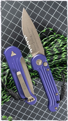 Microtech LUDT LTD Purple Handle Bronzed Blade & Hardware