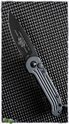 Microtech LUDT 135-1GY Black Blade Gray Handle