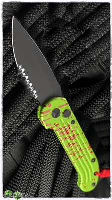 Microtech LUDT 135-2Z Zombie-Tech Serrated Black Blade