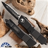 Microtech Combat Troodon 142-3T D/E Tactical Black Handle Full Serrated Blade & Hardware