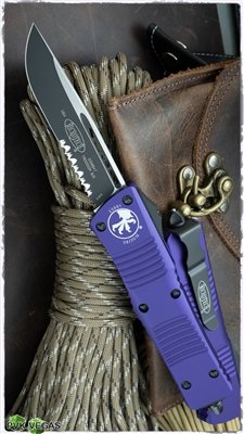 Microtech Combat Troodon D/A OTF S/E 143-2PU Black Serrated Purple Handle