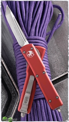 Microtech UTX-70 T/E 149-10RD Stonewash Blade Red Handle