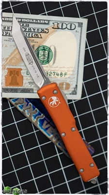 Microtech UTX-70 T/E 149-4OR Satin Blade Orange Handle